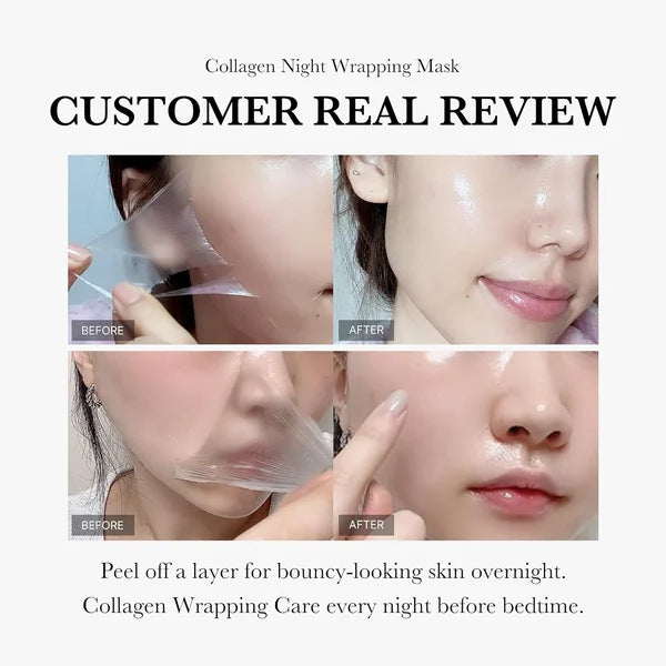 Face Night Mask: Collagen & Hydration for Firmer Skin & Anti-Wrinkle Care